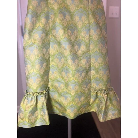 Vintage Marylou Bustier Corset Dress In A Floral Lily Print- Size 6 (fits small) - Picture 4 of 12